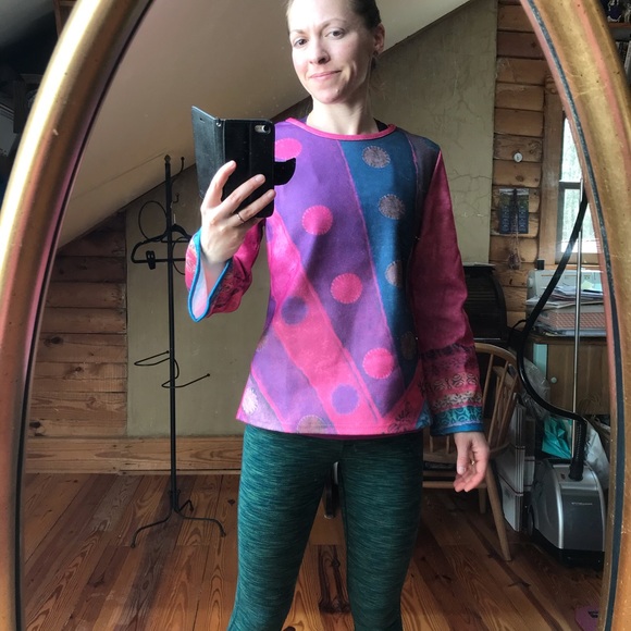 Miss Look Pink Purple Polka Dot Sweater, NWT, S - Picture 14 of 16